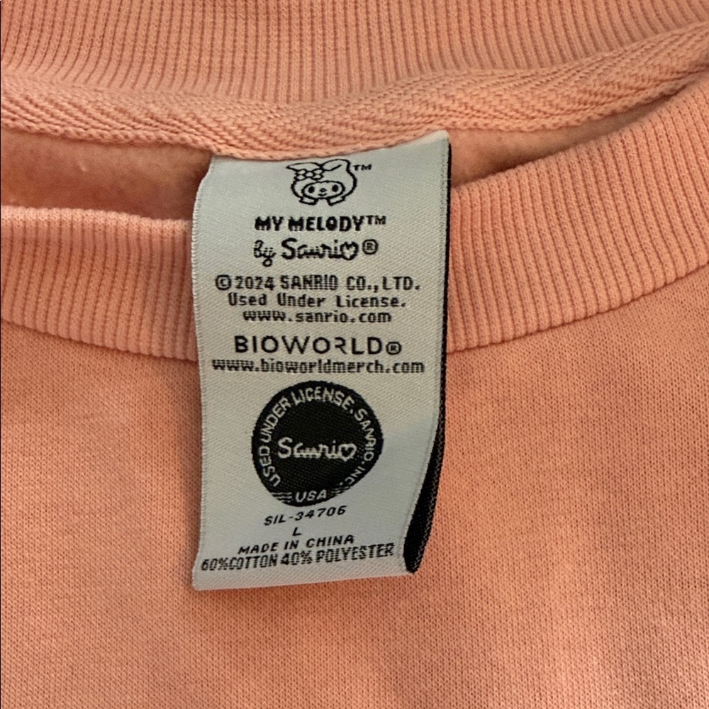 Sanrio NWOT Pink My Melody Sweatshirt - Picture 2 of 7
